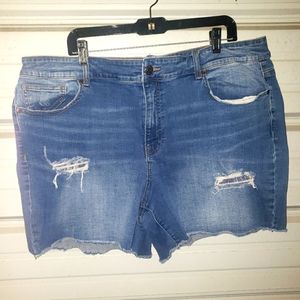 Plus Size 22 Maurices Jean Shorts denim womens stretchy